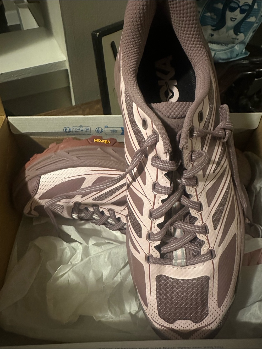 Hoka Women's Running Shoes — Dusty Pink and Mauve